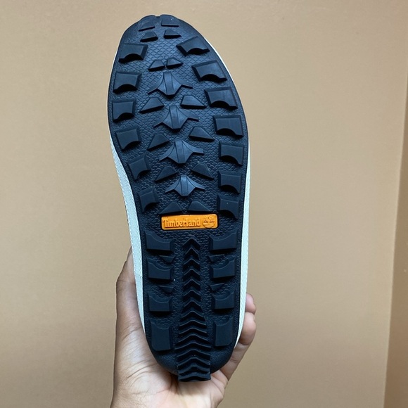 Timberland Genuine Leather Fleece Lined Black White Cream Boots Size 6M - Picture 16 of 16